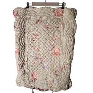 Amity Imports Tan Pink Soft Thick Quilted 2 sided STANDARD Pillow Sham Set of 2